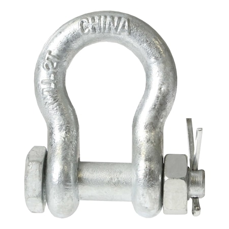 Us Cargo Control Anchor Shackle - Bolt Type - Import - 7/16" Steel - 1.5 Ton BTAS716